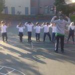 Amazing Athletes program with Kindergarten class